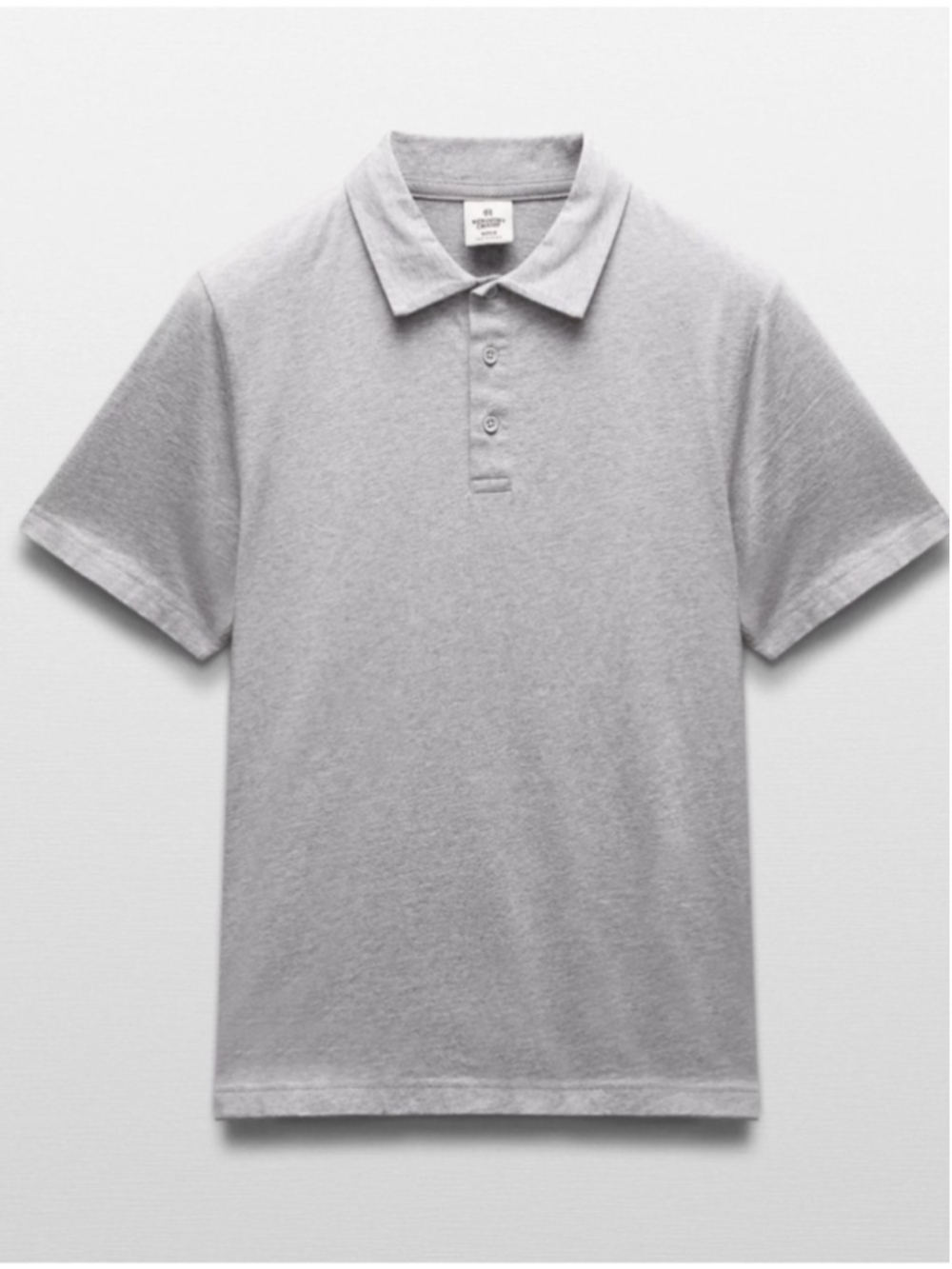 Reigning Champ cotton mens polo Medium Athletic fit Casual grey